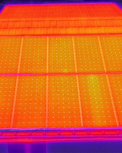 Thermographie des panneaux photovoltaïques